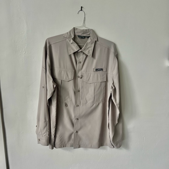 Eddie Bauer Men’s Long Sleeve Performance Fishing Shirt - Picture 2 of 8